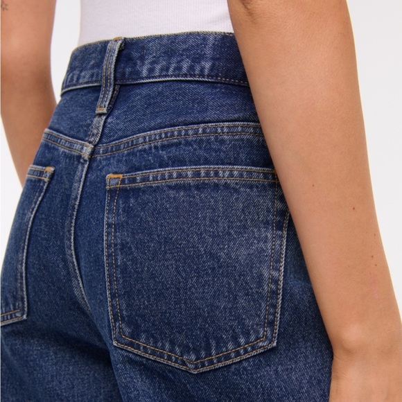 MID RISE BARREL JEANS DARK BLUE WASH - Picture 5 of 6